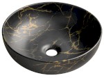 AR435PT (59603) RONDANE keramické umyvadlo na desku Ø 41cm, portoro mramor AR435PT