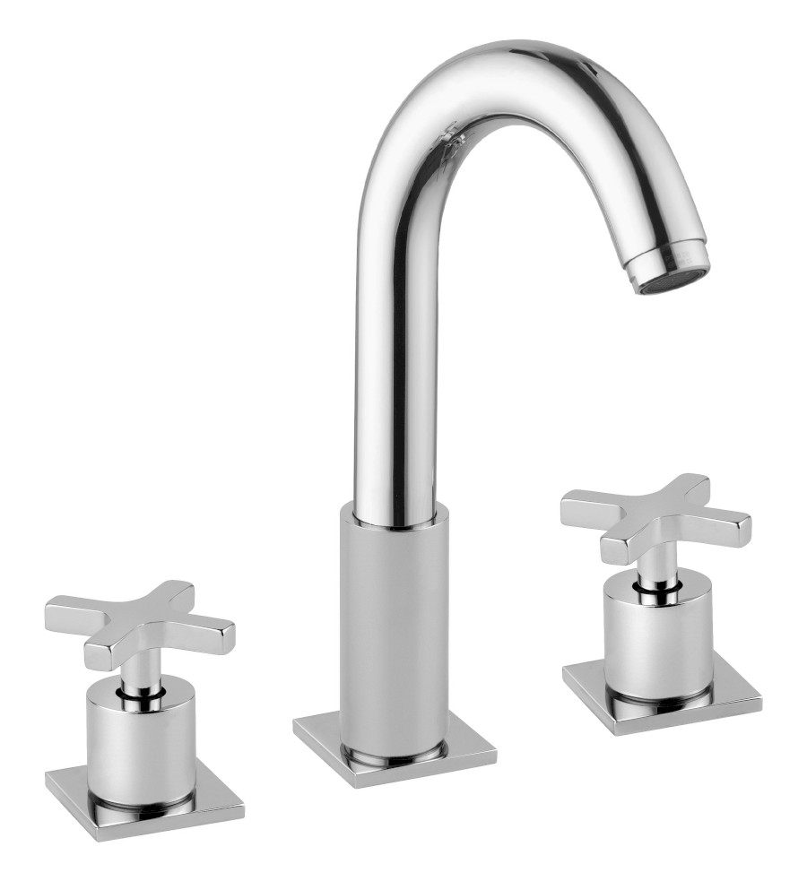 602/S (56732) TRAX tříprvková stojánková umyvadlová baterie, chrom 602/S