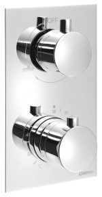 KIMURA podomítková sprchová termostatická baterie, 2 výstupy, chrom KU385