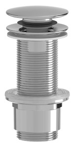CV1132 (59348) Umyvadlová výpust 5/4“, click-clack, velká zátka, 10-80mm, ABS/chrom CV1132