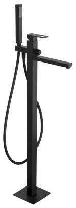 FORATA vanová baterie s připojením do podlahy, černá mat FT021/15