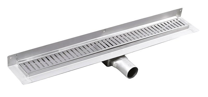 MANUS ONDA nerezový podlahový žlab s roštem, ke stěně, L-750, DN50 GMO23