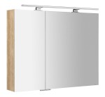 MC090-0022 (50643) MIRRÓ galerka s LED osvětlením, 90x70x16cm, dub alabama MC090-0022