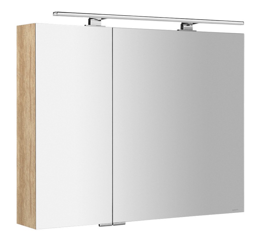 MIRRÓ galerka s LED osvětlením, 90x70x16cm, dub alabama MC090-0022