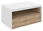 VA080-2222 (50525) VIERA umyvadlová skříňka 80x44x50cm, bílá mat/dub Alabama VA080-2222