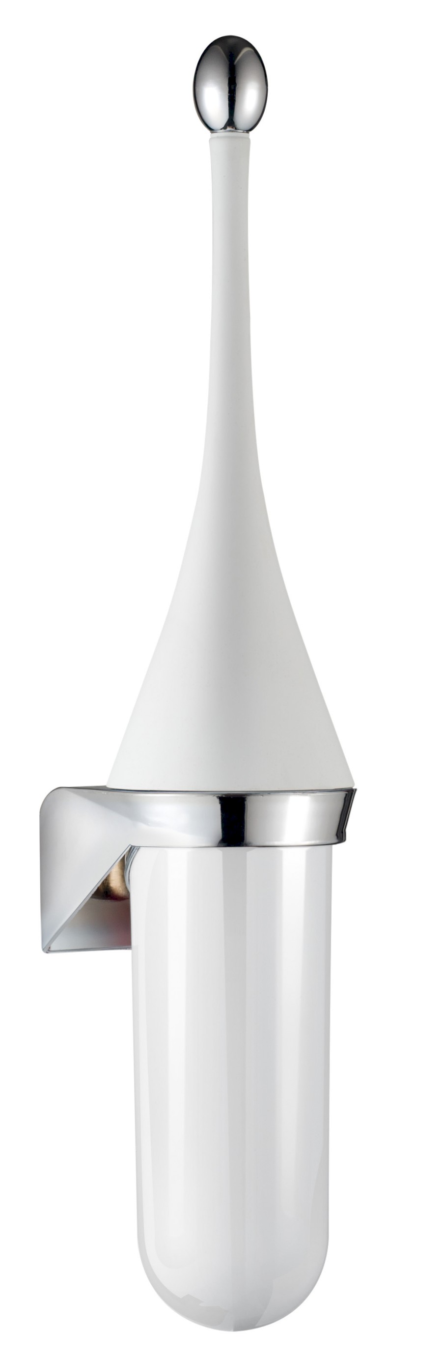 A65801BI (53455) COLORED WC štětka závěsná, ABS, Soft Touch, bílá A65801BI