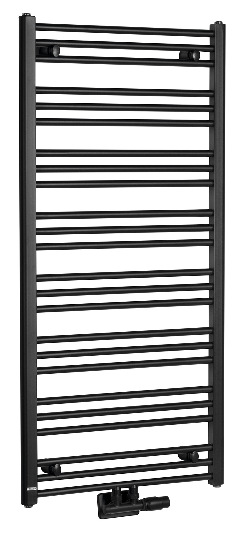 ALBRECHT otopné těleso 600x1250 mm, středové připojení, černá mat 600.117.6