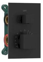 Podomítková sprchová termostatická baterie, box, 2 výstupy, černá mat 1102-32B