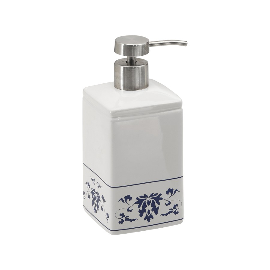 CX8189 (52164) CIXI dávkovač mýdla na postavení, porcelán, bílá/modrá CX8189