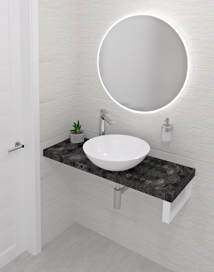 AV1069 (50226) AVICE deska pod umyvadlo 100x36cm, tl.5cm, štípaný kámen AV1069