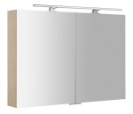 MIRRÓ galerka s LED osvětlením, 100x70x16cm, jilm bardini MC100-0013