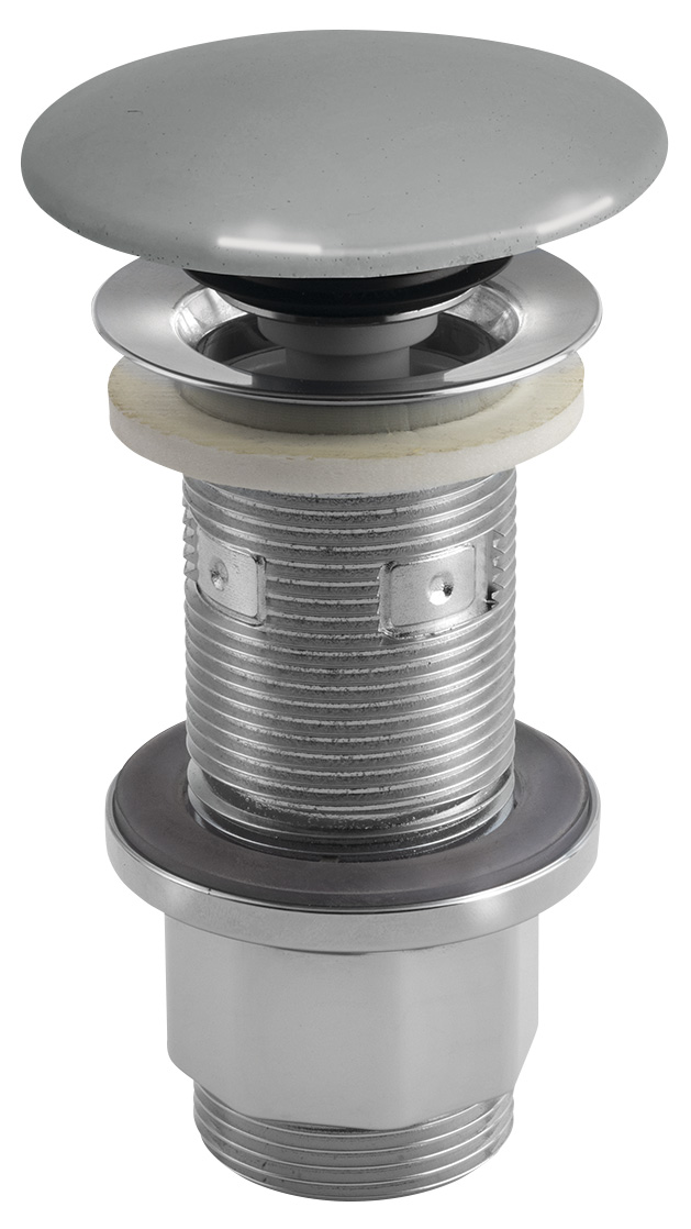 AS917 (61505) Umyvadlová výpust 5/4“, click-clack, betonová zátka, 10-80mm, šedá pololesk AS917