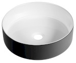 FT801B (58299) FIASTRA keramické umyvadlo na desku, Ø 40cm, černá mat FT801B