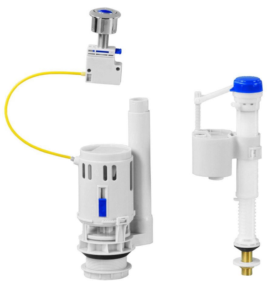 IT5030 (58112) Splachovací souprava, STOP tlačítko, spodní napouštění, chrom IT5030
