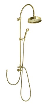 VANITY sprchový sloup k napojení na baterii, hlavová, ruční sprcha, bronz SET066