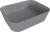 BANERA SQUARE umyvadlo na desku, litý mramor, 50x36cm, šedá mat 14596.31