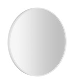 NOTION SLIM kulaté zrcadlo v rámu ø 50cm, bílá mat NT500W