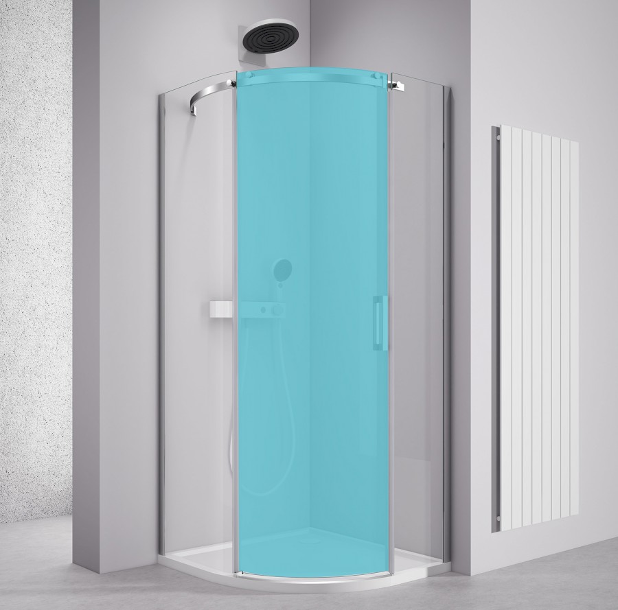 TL2690BL (60793) THRON KOMPONENT čtvrtkruhová sprchová zástěna 900x900mm, čiré sklo, levá TL2690BL