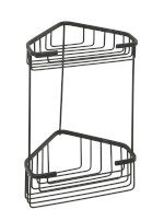 SMART dvoupatrová rohová police 200x325x151mm, černá mat 2482-14