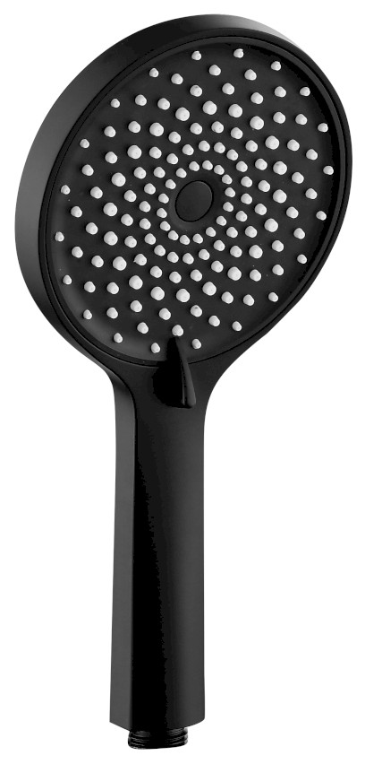 Ruční masážní sprcha, 4 režimy sprchování, silikon trysky, průměr 123mm, černá mat 1204-10B