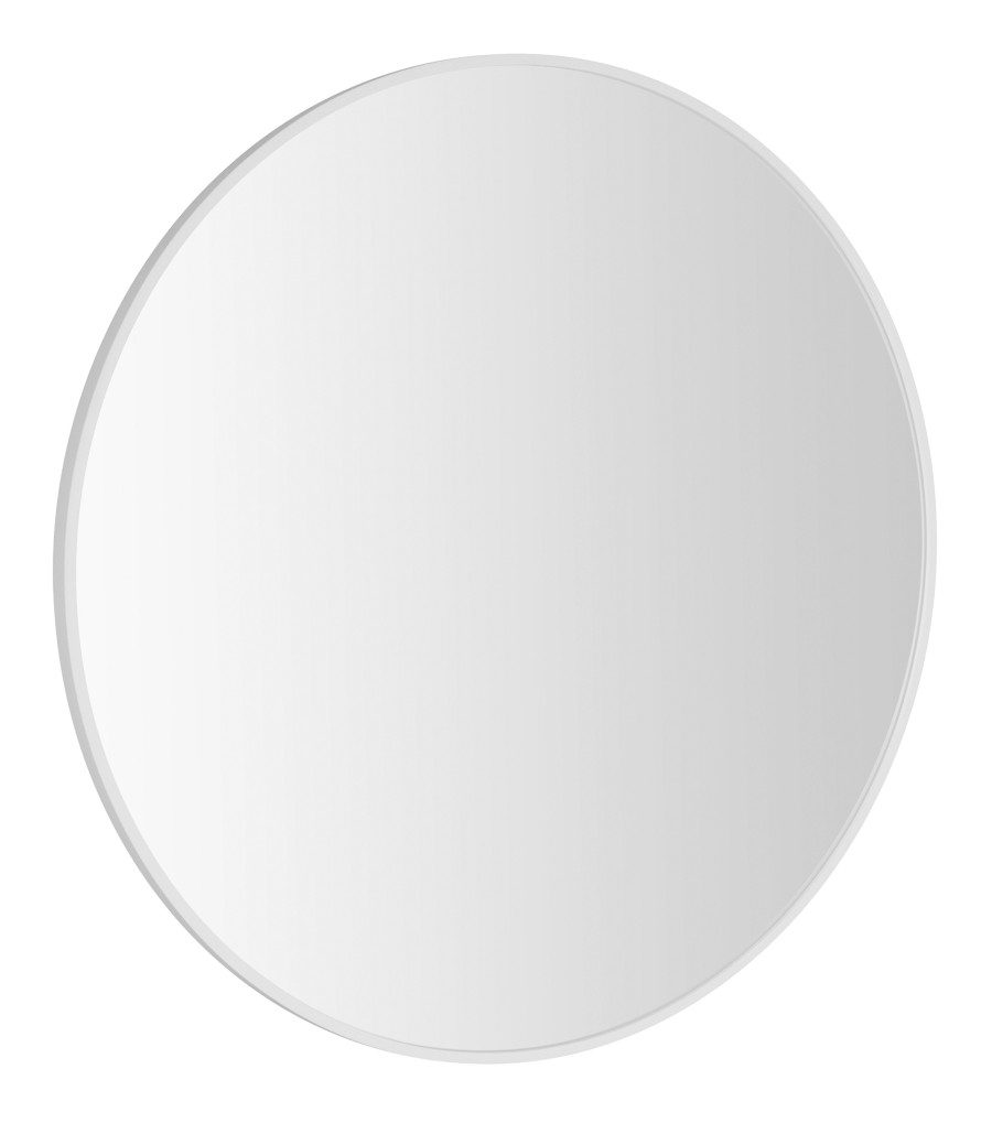 NT700W (62183) NOTION SLIM kulaté zrcadlo v rámu ø 70cm, bílá mat NT700W