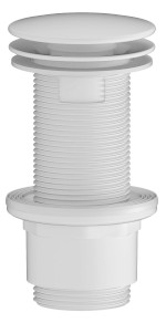 Umyvadlová výpust 5/4“, neuzavíratelná, velká zátka, 10-80mm, ABS/bílá CV1232W