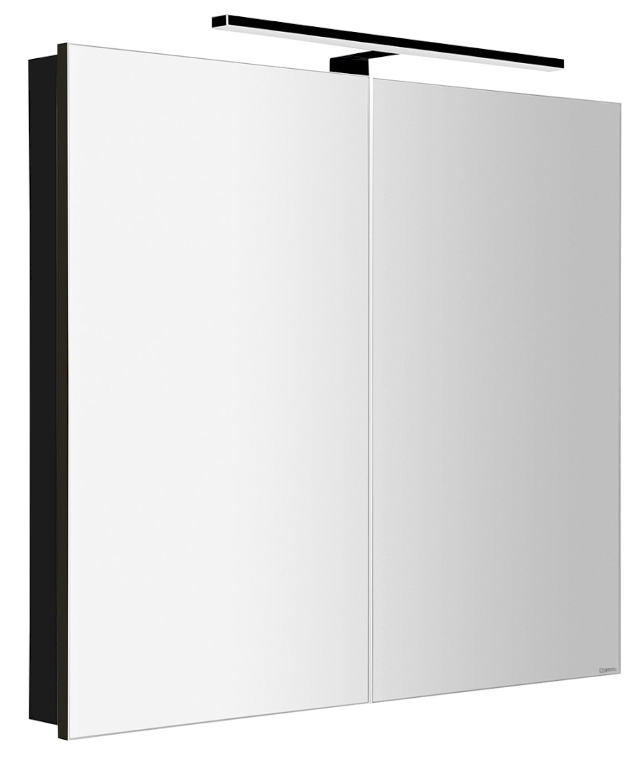 GRETA galerka s LED osvětlením, 81x70x14cm, černá mat GR085-0035