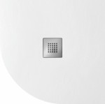 PMBR90 (57660) MITIA sprchová vanička z litého mramoru, čtvrtkruh 90x90cm, bílá PMBR90