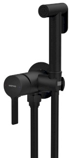 AF040B (53106) ICONIC podomítková bidetová baterie se Stop sprškou, kulatá, černá mat AF040B