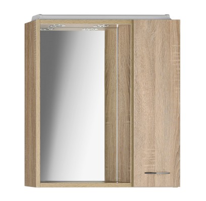 ZOJA/KERAMIA FRESH galerka s LED osvětlením, 60x60x14cm, pravá, dub platin 45028
