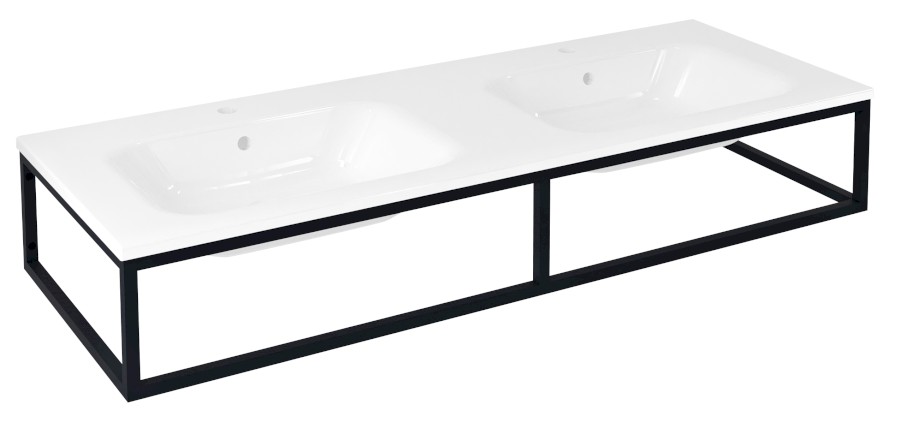 SKA840 (61870) SKA konzole pod umyvadlo/desku 140x22x51cm, černá mat SKA840