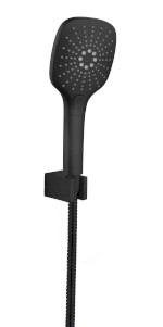 1204-62B (59803) Sprchová souprava, 3 režimy sprchování, silikon trysky, pevný držák, hadice 1500mm, černá mat 1204-62B