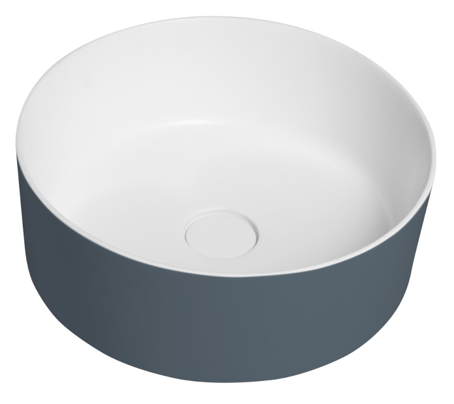 WN548-42 (56409) THIN umyvadlo na desku, Rockstone, Ø 38 cm, siena/bílá mat WN548-42