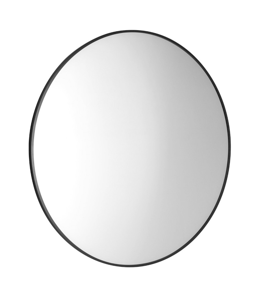 AWB070 (55531) AROWANA kulaté zrcadlo v rámu ø 70cm, černá mat AWB070