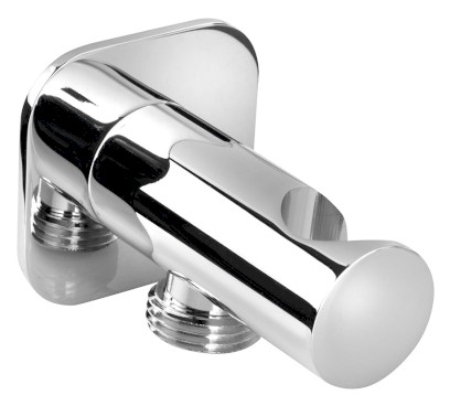 Držák sprchy kulatý, pevný, s vyústěním, chrom SG403