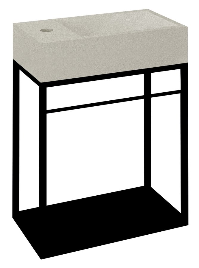 CREST konzole s policí, 39,5x45x21,7cm, černá mat AR402