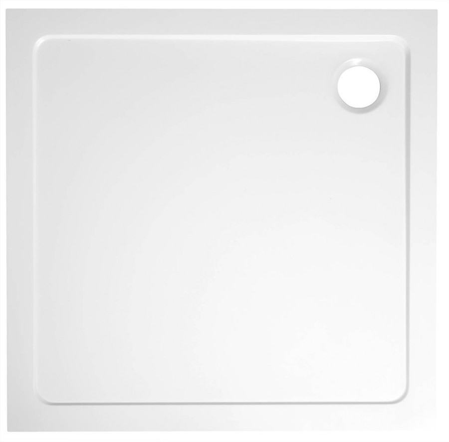 TECMI sprchová vanička z litého mramoru, čtverec 80x80cm, bílá PQ008