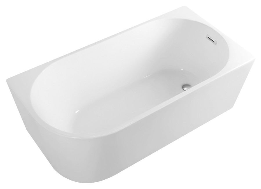 TIBERA R rohová stojící vana, 150x75cm, bílá E1035