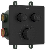 RP042B (53061) SMART SELECT podomítková sprchová termostatická baterie, box, 2 výstupy, černá mat RP042B