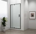 EL1738B (55502) EASY BLACK sprchové dveře otočné 880-1020mm, sklo Brick EL1738B