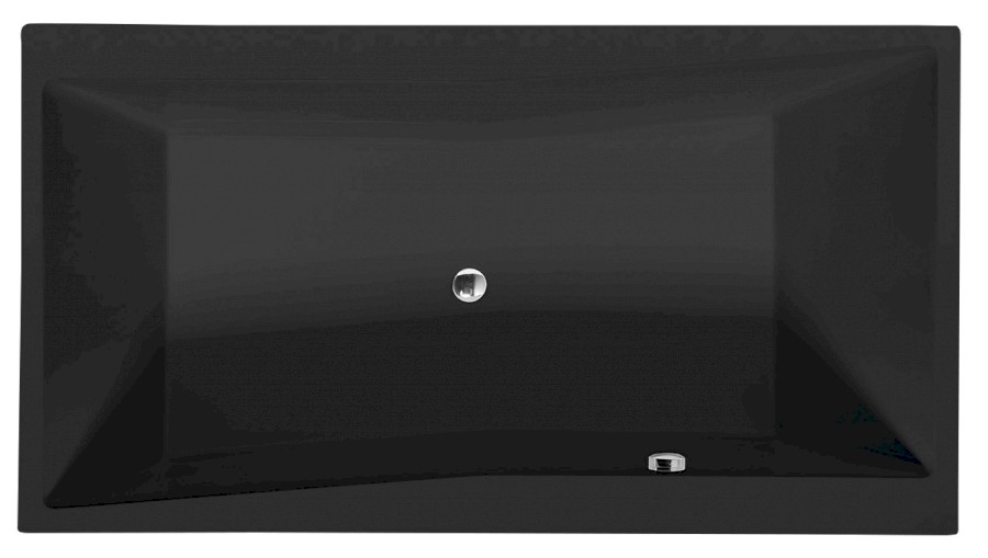 QUEST obdélníková vana 180x100x49cm, černá mat 78511.21