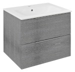 CIRASA umyvadlová skříňka 59,2x52x46cm, dub stříbrný CR611-1111
