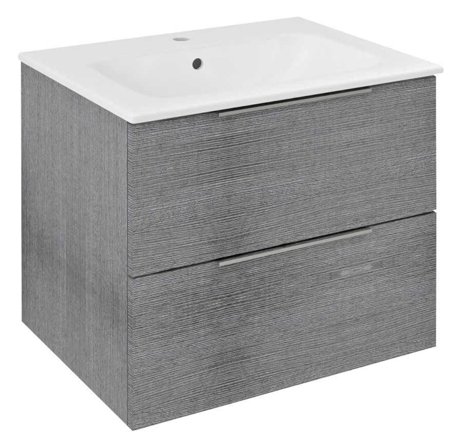 CIRASA umyvadlová skříňka 59,2x52x46cm, dub stříbrný CR611-1111