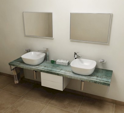 AVICE deska pod umyvadlo 190x50cm, tl.5cm, aquamarine AV196