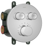 RP032 (53121) SMART SELECT podomítková sprchová termostatická baterie, box, 2 výstupy, chrom RP032