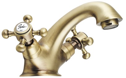 ANTEA stojánková umyvadlová baterie s výpustí, bronz 3176