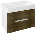 MEDIENA umyvadlová skříňka 76x51x48,5cm, bílá mat/dub graphite MD081