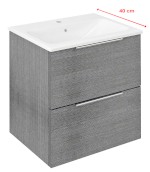 CIRASA umyvadlová skříňka 48x54x39cm, dub stříbrný CR492-1111