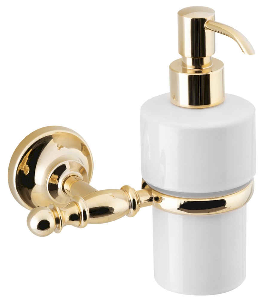 PERLA dávkovač mýdla, keramika, zlato PE1085