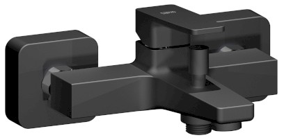 TURSI nástěnná vanová baterie, černá mat TI010B